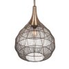 Trio lights SORAYA pendant light antique brass, 1-light source