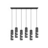 Trio lights Stream pendant light black, 6-light sources