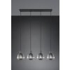 Trio lights Tarifa pendant light black, 4-light sources