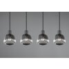 Trio lights Tarifa pendant light black, 4-light sources