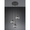 Trio lights Tarifa pendant light black, 3-light sources