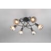 Trio lights Tarifa ceiling light black, 6-light sources