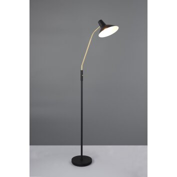 Trio lights Traveller floor lamp black-gold, 1-light source