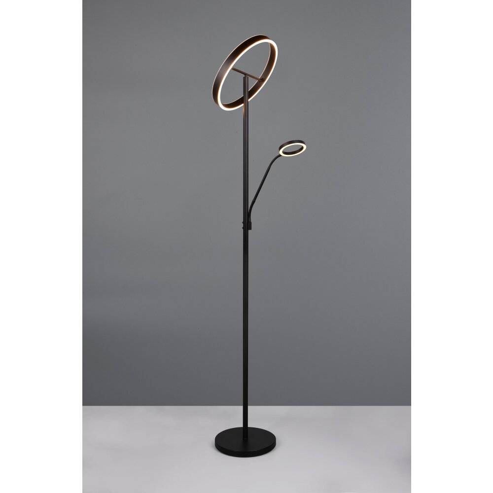 Trio lights Willis floor lamp LED black, 2-light sources