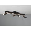 Trio lights Zeno ceiling light LED black, 5-light sources, Remote control