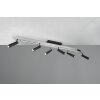 Trio lights Zeno ceiling light LED aluminium, 7-light sources, Remote control