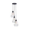 Leuchten-Direkt SKELETTON Pendant Light black, 3-light sources