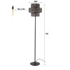 Reimonde floor lamp brown, black, 1-light source