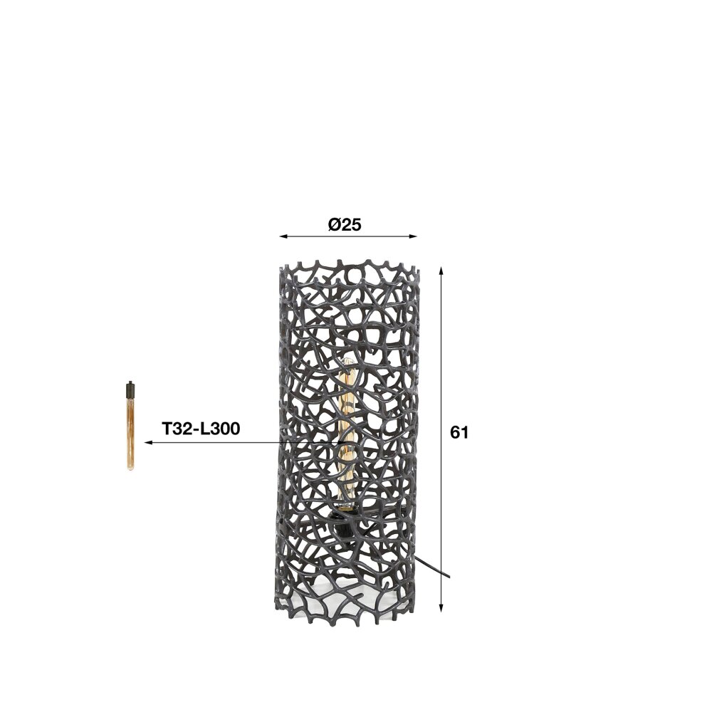 Cortecega floor lamp black, 1-light source