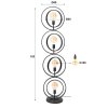 Mirandola floor lamp anthracite, 4-light sources