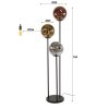 Stellar floor lamp anthracite, 3-light sources