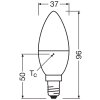 Osram lights E14 4.9 Watt warm-white 470 Lumen