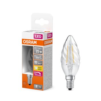 Osram lights E14 2.8 Watt warm-white dimmable 250 Lumen