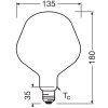 Osram lights E27 7.3 Watt warm-white dimmable 806 Lumen