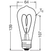 Osram lights E27 4.9 Watt warm-white dimmable 470 Lumen