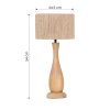 Trio lights TOBA table lamp Light wood, 1-light source