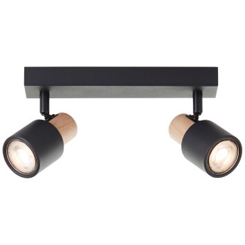 Brilliant lights Pini ceiling spotlight black, 2-light sources