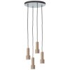 Brilliant lights Cadiz pendant light black, 4-light sources