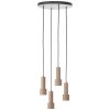 Brilliant lights Cadiz pendant light black, 4-light sources