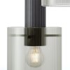 Brilliant lights Riffelini pendant light black, 3-light sources