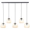 Brilliant lights Kaizen pendant light black, 5-light sources