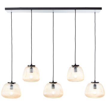 Brilliant lights Kaizen pendant light black, 5-light sources