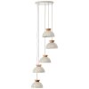 Brilliant lights Nalam pendant light beige, 5-light sources