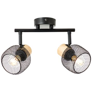 Brilliant lights Giada ceiling spotlight black, 2-light sources