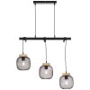 Brilliant lights Giada pendant light black, 3-light sources