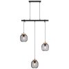 Brilliant lights Giada pendant light black, 3-light sources