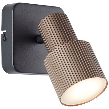 Brilliant lights Cadiz Wall spotlight LED black, 1-light source