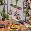 Koyoto hanging light, globe light, pendant light Ecru, black, 3-light sources