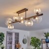 Chehalis ceiling light, globe light clear, 8-light sources