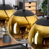 Gastor hanging light, globe light, pendant light gold, clear, 4-light sources