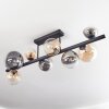 Chehalis ceiling light, globe light Amber, clear, Smoke-coloured, 8-light sources