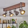 Pehefito ceiling light, ceiling spotlight dark brown, grey, 4-light sources