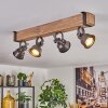 Pehefito ceiling light, ceiling spotlight grey, Ecru, 4-light sources