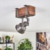 Pehefito ceiling light, ceiling spotlight dark brown, grey, 1-light source