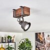 Pehefito ceiling light, ceiling spotlight dark brown, grey, 1-light source