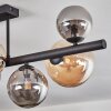 Chehalis ceiling light, globe light Amber, Smoke-coloured, 8-light sources