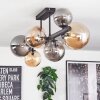 Chehalis ceiling light, globe light Amber, Smoke-coloured, 8-light sources