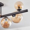 Chehalis ceiling light, globe light Amber, 8-light sources