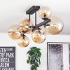 Chehalis ceiling light, globe light Amber, 8-light sources