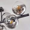 Gastor ceiling light, globe light clear, Smoke-coloured, 8-light sources