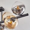 Gastor ceiling light, globe light Amber, clear, Smoke-coloured, 8-light sources