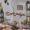 Chehalis hanging light, globe light, pendant light clear, Smoke-coloured, 10-light sources