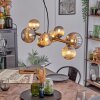 Chehalis hanging light, globe light, pendant light Amber, Smoke-coloured, 8-light sources