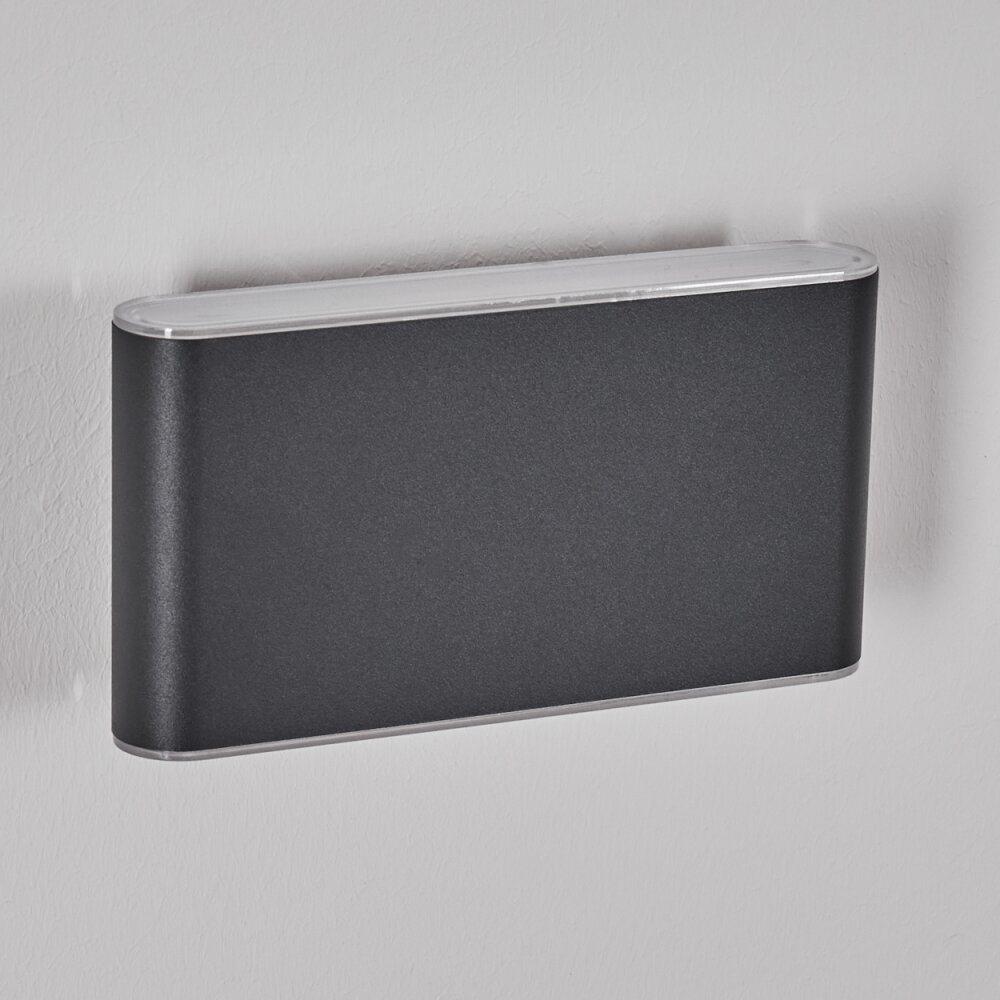 Paranhas outdoor wall light, bathroom light, Up & Down Light, wall light anthracite, 1-light source
