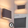 Paranhas outdoor wall light, bathroom light, Up & Down Light, wall light anthracite, 1-light source