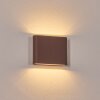 Gamas outdoor wall light, Up & Down Light, wall light rust-coloured, 1-light source